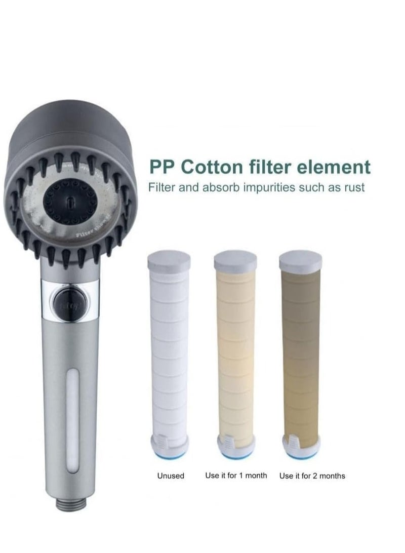 Shower Filter Shower Head High Pressure Bathroom Accessories Set Massage High Pressure 3 Modes Adjustable Shower Heads with Filter Shower Head  Remove Chlorine and Impurities - Image 3