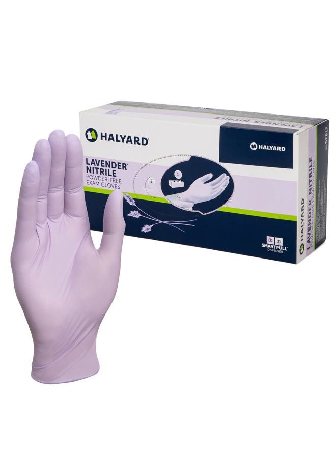 Halyard Health 52817-bx Nitrile Powder-Free Exam Gloves, S, Shape, Small, Lavender (Pack of 250) - Image 1