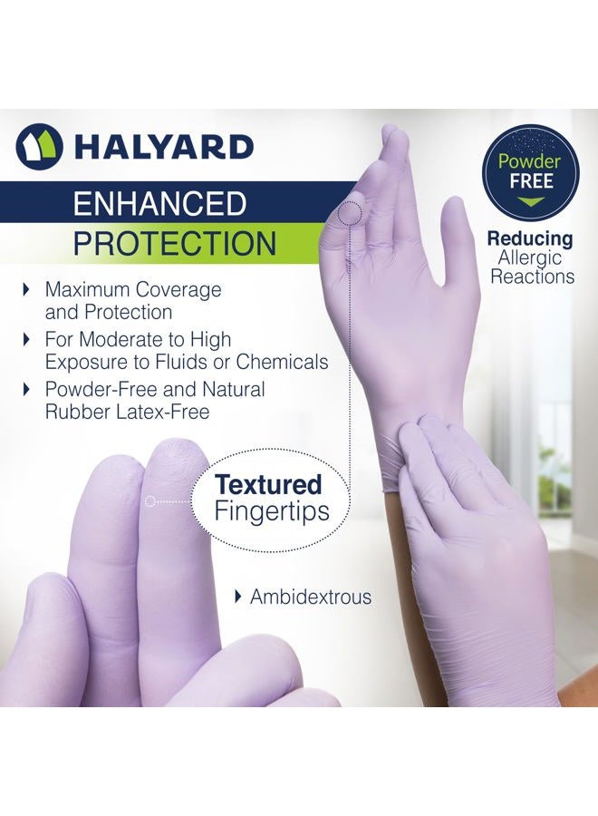 Halyard Health 52817-bx Nitrile Powder-Free Exam Gloves, S, Shape, Small, Lavender (Pack of 250) - Image 2