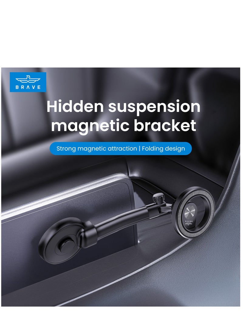 Brave Magnetic Car Phone Holder - Dashboard Mount, 360° Rotation, Super Strong Magnets, MagSafe Compatible, Perfect for Tesla and All Cars, Fits iPhone 16 Pro Max, iPhone 16 Pro, iPhone 16 Plus, iPhone 15/14/13/12/11, Galaxy S25, S24 Ultra, S23 Ultra and More  - Image 4