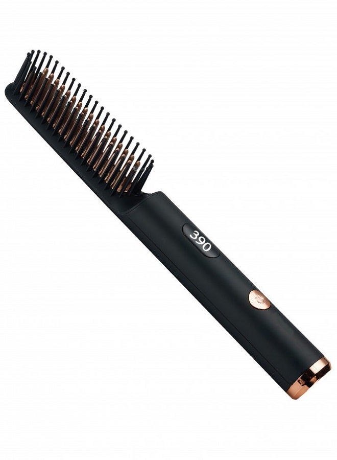 Professional Hair Straightening And Straightening Brush Black
