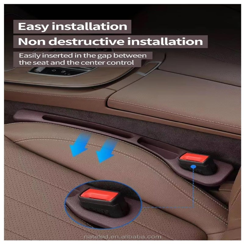 Car Seat Gap Filler, Side Seam Caulking Tape, Sealing Filling, Universal Interior Decoration Supplies, Organizer Accessories for Friends and Family (Maroon) - Image 2