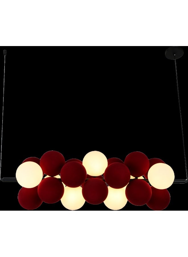 Hummer Modern red and white chandelier E14*7L  - Image 1