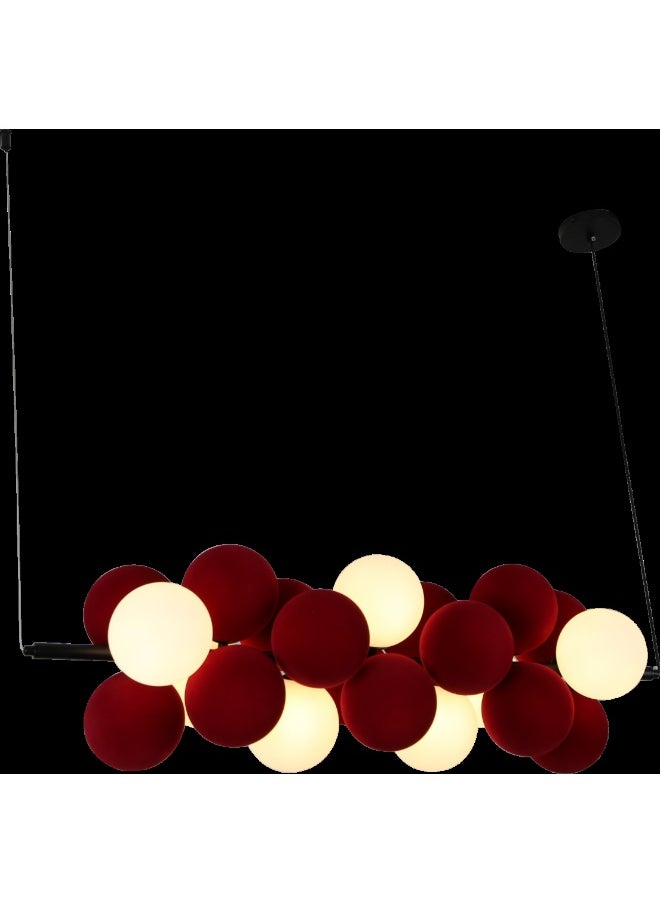 Hummer Modern red and white chandelier E14*7L  - Image 2