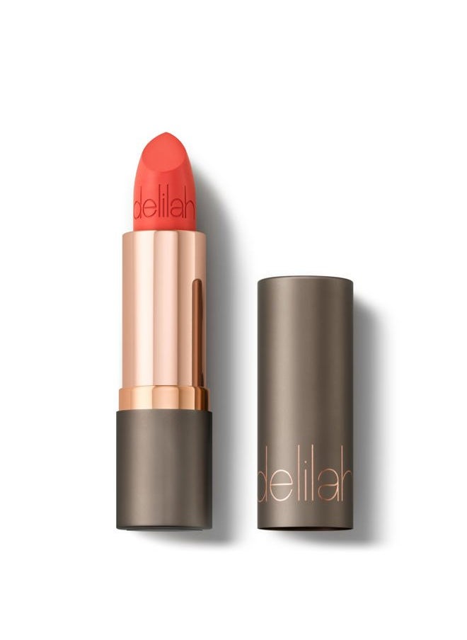 delilah  - delilah - Colour Intense Cream Lipstick - Tango - Rich Pigmented - Long Lasting, Hydrating, Velvety Creamy Lipstick For Women - Silky Matte Finish - Infused with Vitamin E - Vegan - 3.7g / 0.13 Oz - Image 1