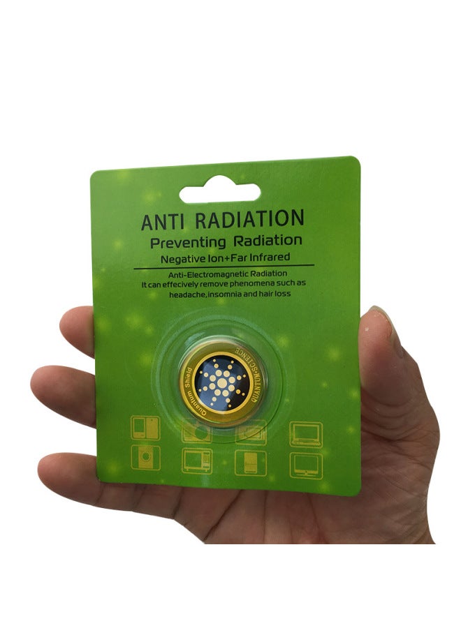 SOURCE Silicone Radiation-proof Mobile Phone Shield Blister Card Paper Packaging English Version-Color:Gold - Image 1