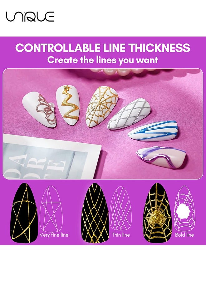 يونيك 6 قطع مساحيق الأظافر الكروم ، والألوان الكروم مسحوق الأظافر مرآة تأثير الثلاثية الأبعاد الشفق الوربي اللؤلؤي مسحوق الأظافر المعدني كومبو مجموعة ، 2 قطع ظلال العيون العصي (مسحوق الأظافر الكروم) - Image 5