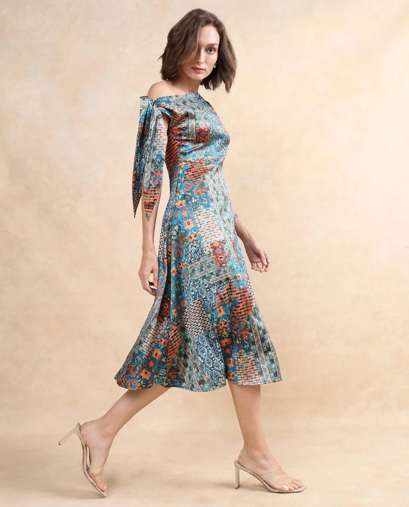 Rareism Women's Asymmetrical Hem Midi Dress