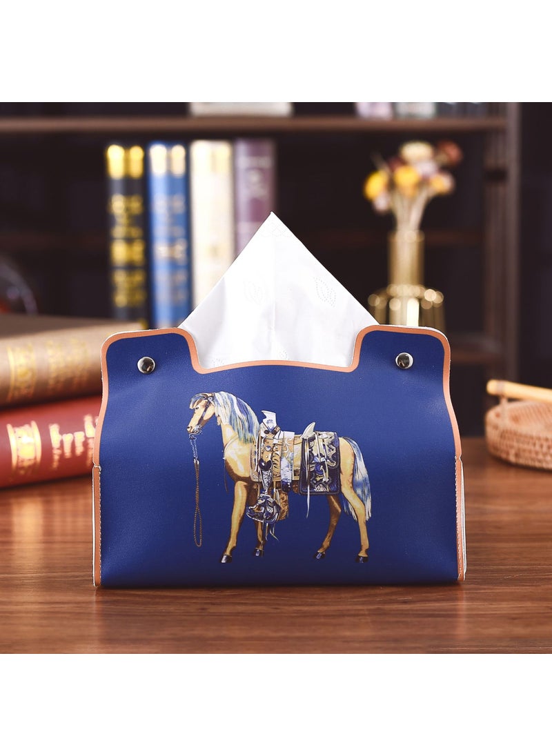 Generic European Vintage Tissue Box Home Decor Roman blue 