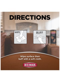 Weiman Leather Cleaner & Conditioner Wipes With UV Protection, Prevent Cracking Or Fading Of Leather Couches, Car Seats, Shoes, Purses - 30 ct  - Image 4