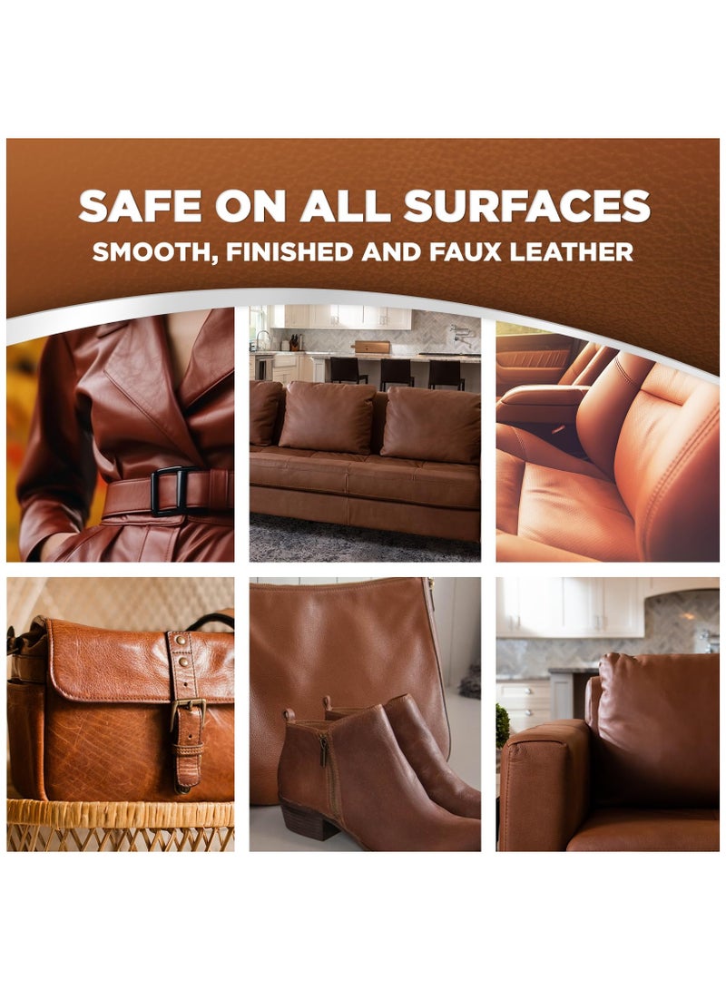 Leather Cleaner & Conditioner Wipes With UV Protection, Prevent Cracking Or Fading Of Leather Couches, Car Seats, Shoes, Purses - 30 ct