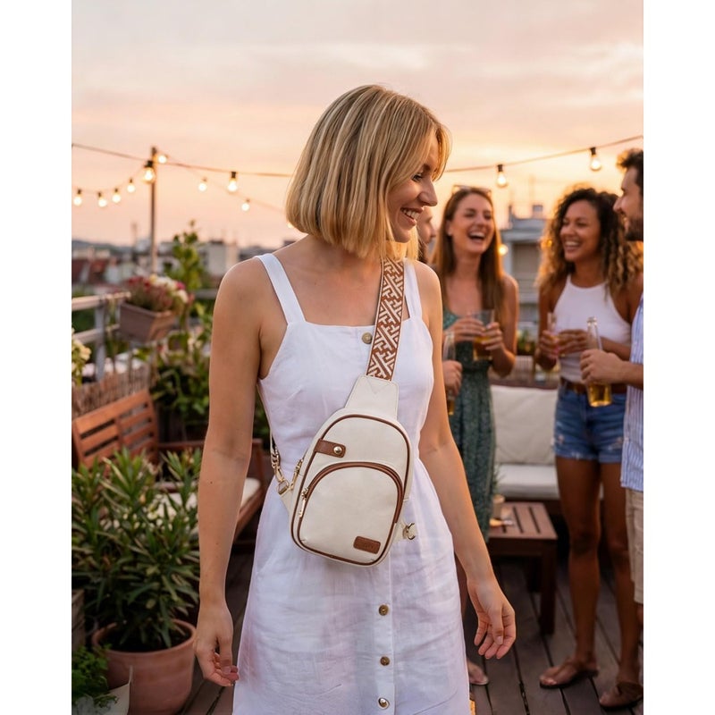 OFY Women's Anti Theft Crossbody Bag for Travel, Nylon, Black, RFID Blocking and Hidden Zippers - Image 2
