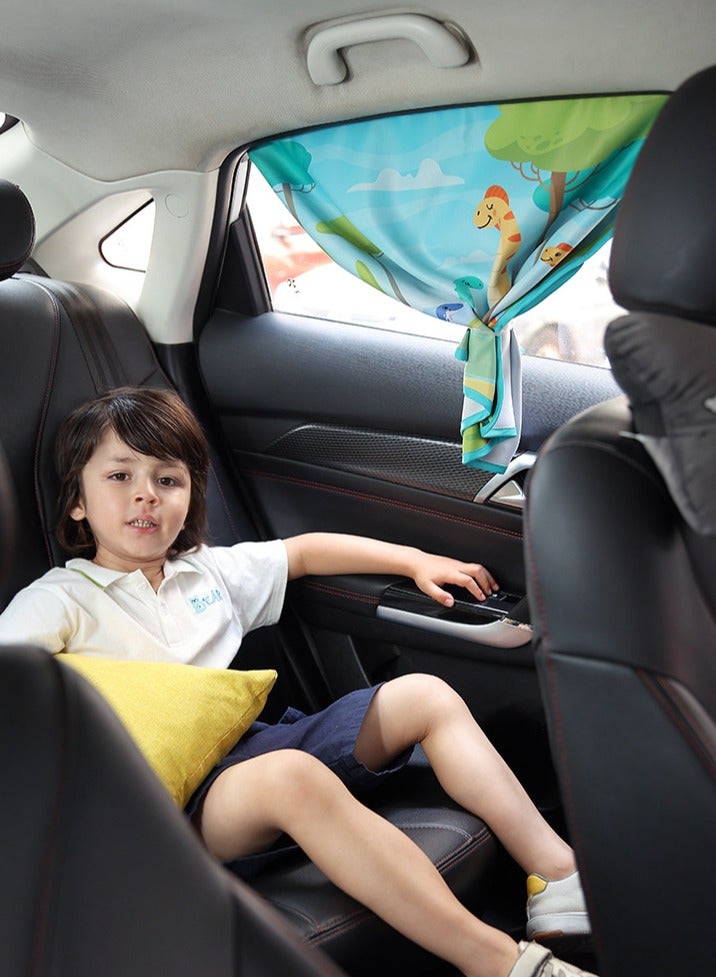 unikbebe Magnetic Car Sunshade for Kids, 1 Pack 70x50cm Side Window Shade Curtain, UV Protection, Light Blocking & Sun Heat Reduction, Cartoon Vehicle Window Shade for Baby, Easy Assembly, 80GSM UPF50+ - Image 5