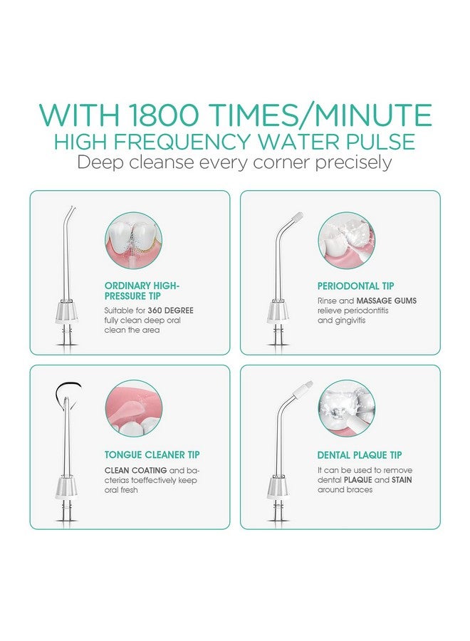 VOYOR Water Flosser Oral Irrigator Cordless Rechargeable Dental Water Jet Flosser With 3 Working Modes, Ipx7 Waterproof For Teeth, Brace, Bridges Care Wf200 - Image 2