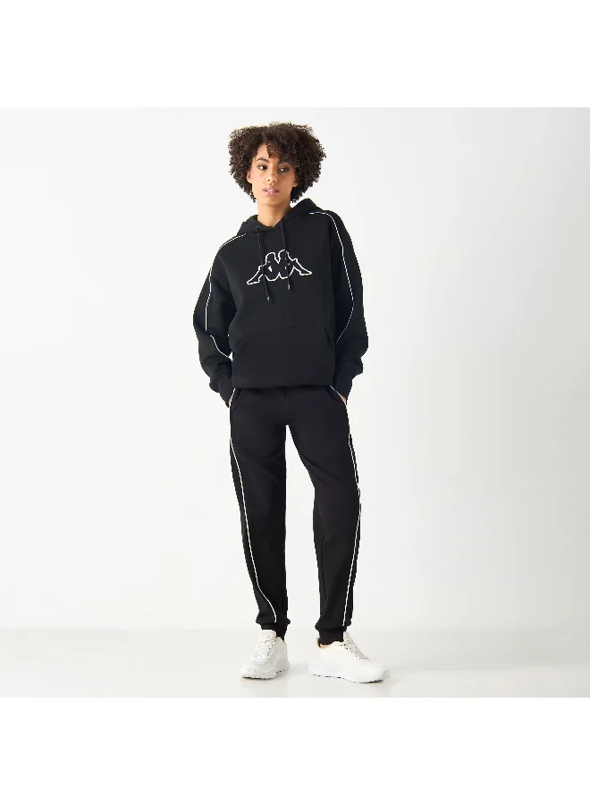 Kappa Kappa Logo Print Joggers with Drawstring Closure and Pockets