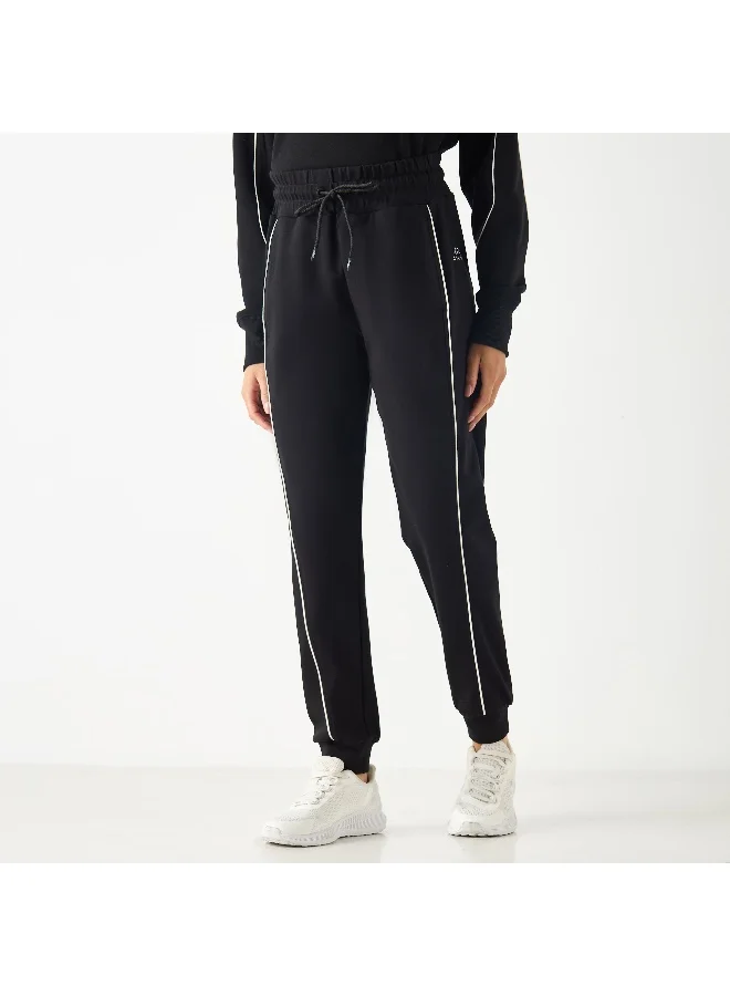 Kappa Kappa Logo Print Joggers with Drawstring Closure and Pockets