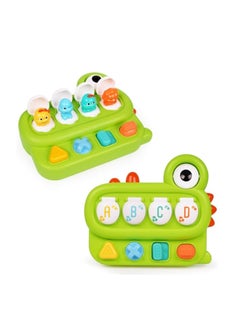 YelaJoy Baby Pop Up Toy- Colorful Cause and Effect Toys for Babies 36 Months Montessori Toy Toddler Infant Toys- Cute Jungle Pop Up Baby Toy- Popup Dinosaur Toy for Early Learning Sensory Development Toy  - Image 1