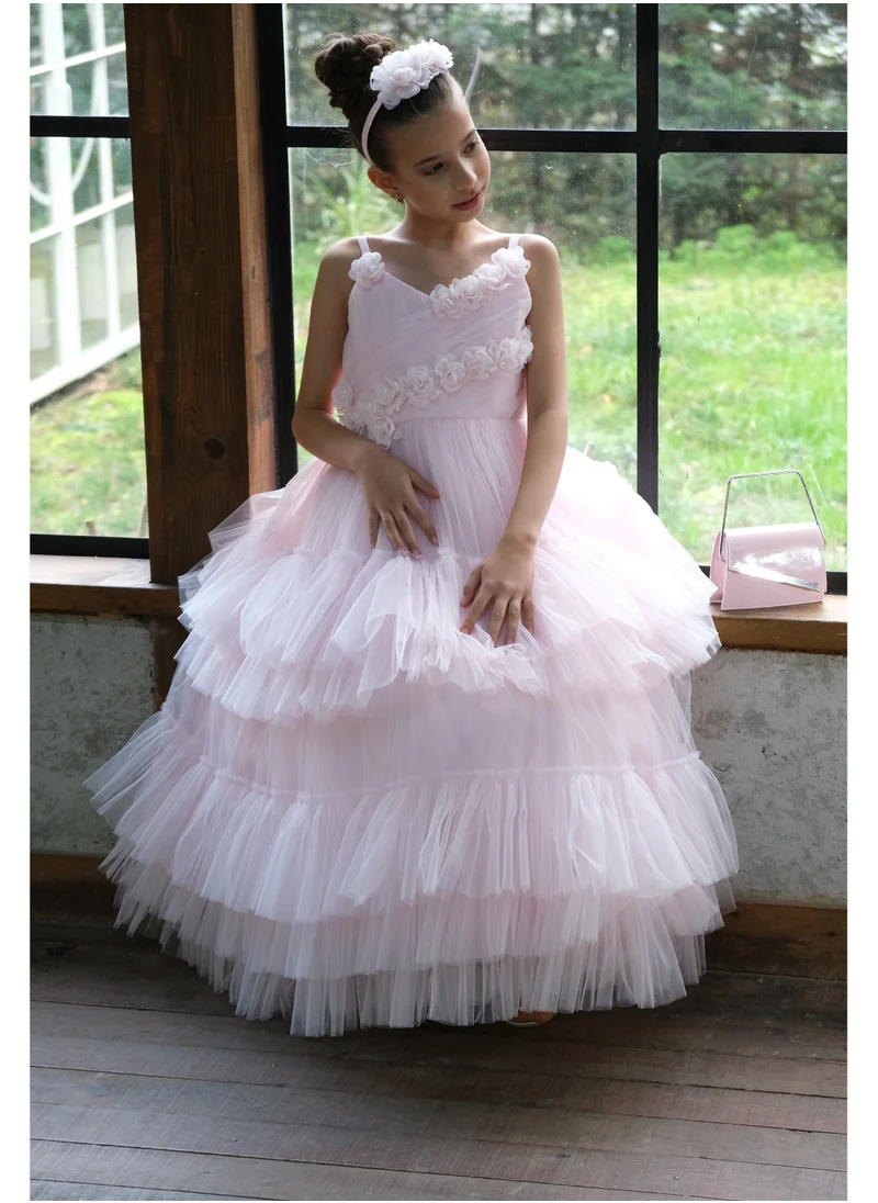 VIA BAMBINO Pink Elegance Dress 3232