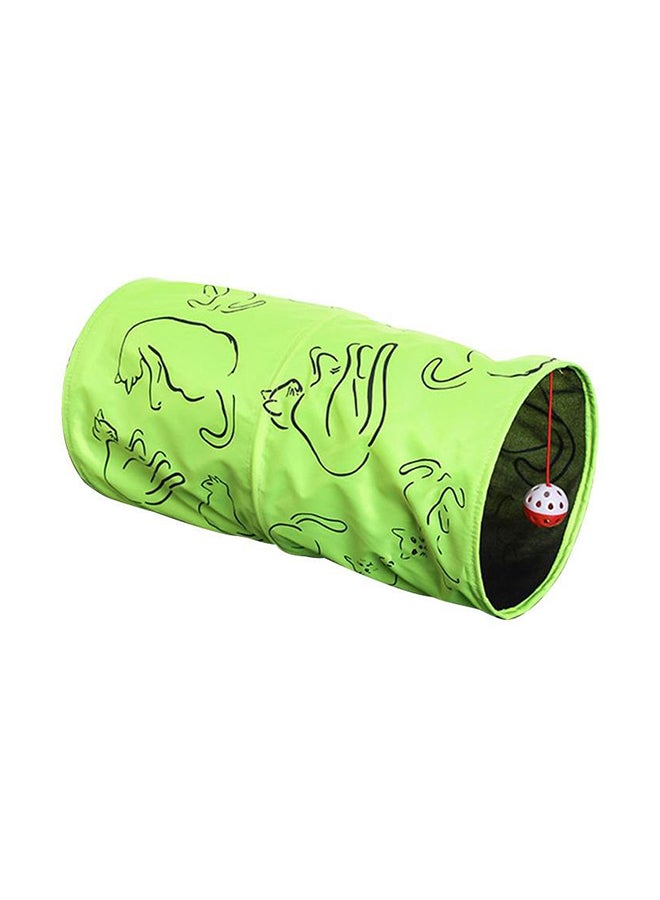 نفق لعب للقطط قابل للطي أخضر 51x25.5سم - Image 1