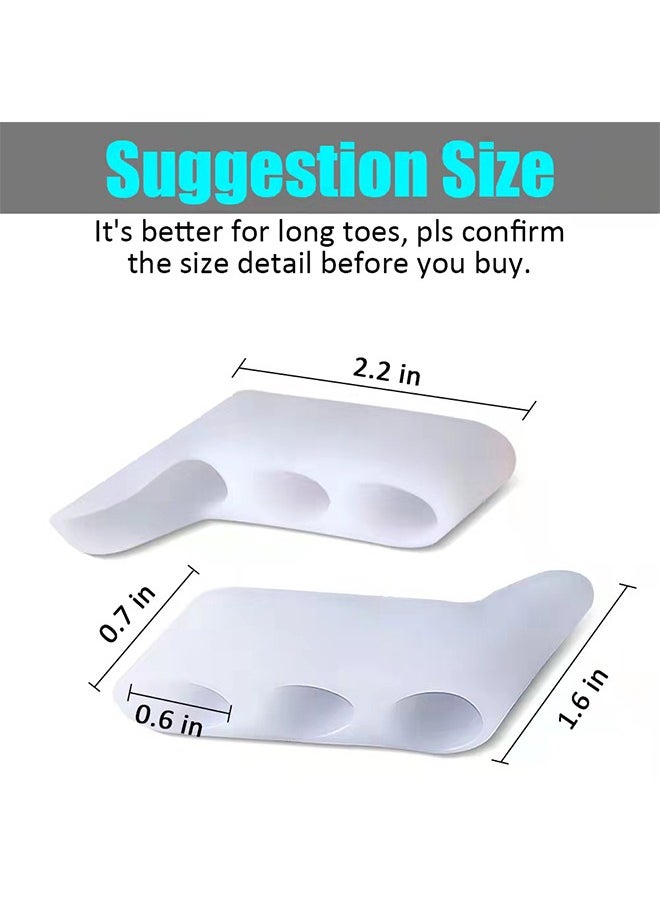 Unik - 2 Piece Pinky Gel Toe Separators, 3-Holes Toe Separators for Overlapping Toe, for Curled Pinky Toes Correct and Protect, Pain Relief from Friction - Image 1