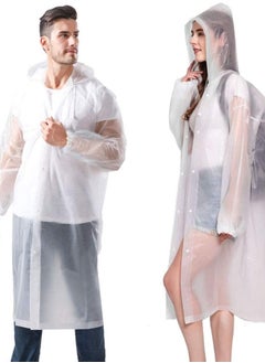 KASTWAVE Rain Poncho Adults 1 Pack Women or Men Reusable Raincoat Jacket For Family Fishing Travel Emergency no PVC with Hood and Elastic Sleeving  - Image 1