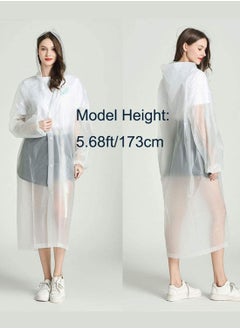 KASTWAVE Rain Poncho Adults 1 Pack Women or Men Reusable Raincoat Jacket For Family Fishing Travel Emergency no PVC with Hood and Elastic Sleeving  - Image 4
