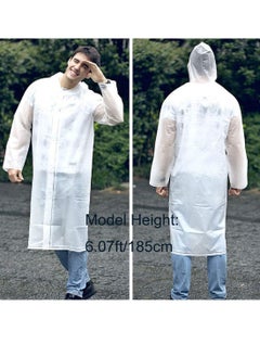 KASTWAVE Rain Poncho Adults 1 Pack Women or Men Reusable Raincoat Jacket For Family Fishing Travel Emergency no PVC with Hood and Elastic Sleeving  - Image 5