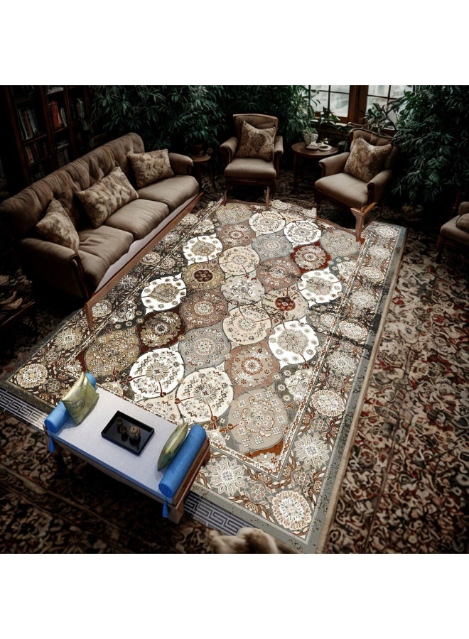 SMART HOME Ceramic carpets, excellent velvet rug, padded and soft to the touch, with beautiful 3D patterns made of high-quality materials, nano seating mattress, size 2X3 meters - Image 4
