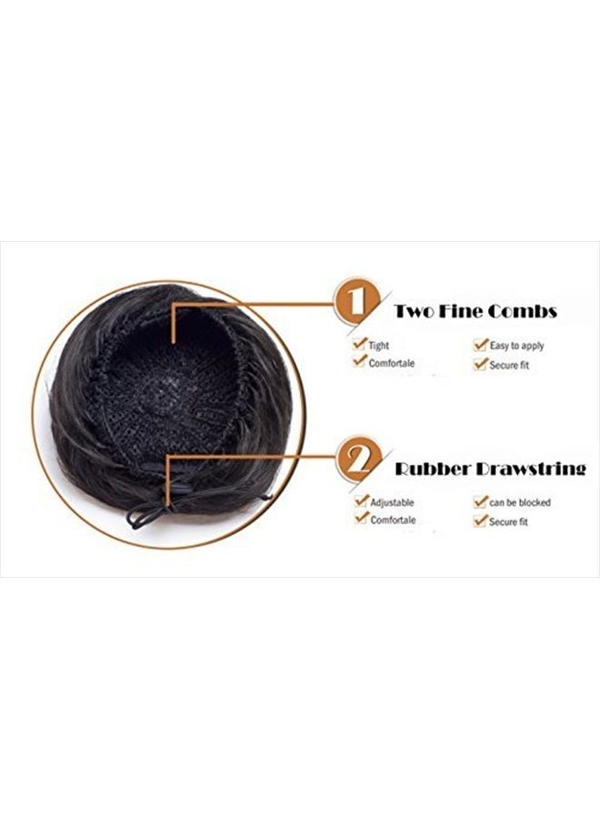 OneDor إكستنشن شعر كعكة دونات من ألياف صناعية (2# - بني داكن جداً) - Image 4