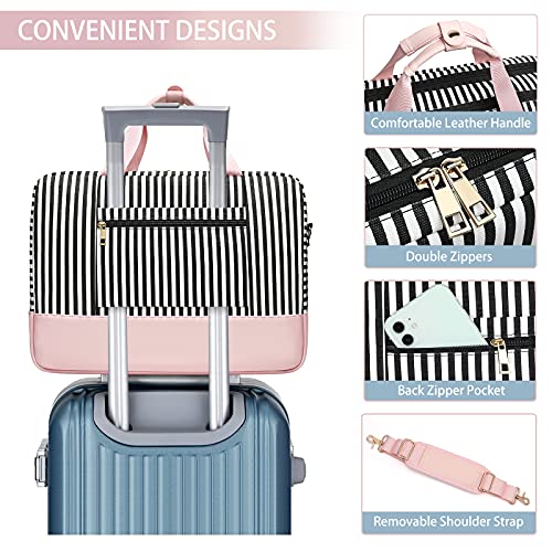 Bosidu Laptop Bag for Women Computer Bags 15.6 Inch Laptop Case,Water Resistant Canvas Women Briefcase for Work,Business,Travel (Pink) - Image 5