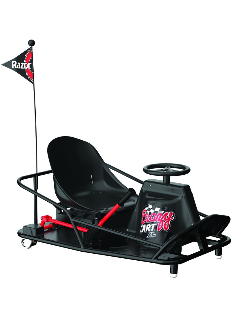 Razor Crazy Cart XL 22km/h | Kids Ages 16 Years+ | Electric Ride-on | Drifting Cart | With up to 40 minutes of Continuous Use | Outdoor Adventure Black - Image 1