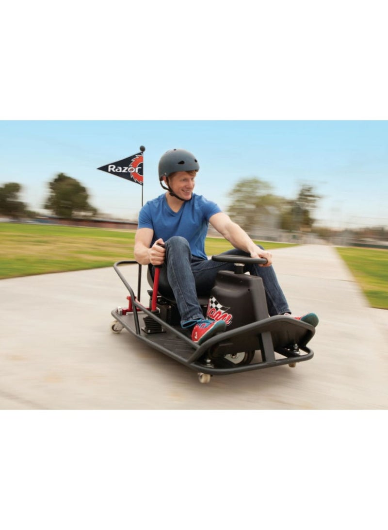 Razor Crazy Cart XL 22km/h | Kids Ages 16 Years+ | Electric Ride-on | Drifting Cart | With up to 40 minutes of Continuous Use | Outdoor Adventure Black - Image 3