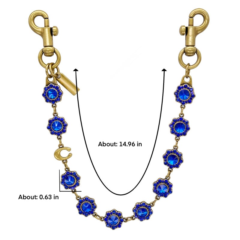 SOPKTA Bag Charms Chainï¼ŒPurse Charmsï¼ŒBag Charm Chain, flower-shaped fashionable women's purse chain - blue - Image 5
