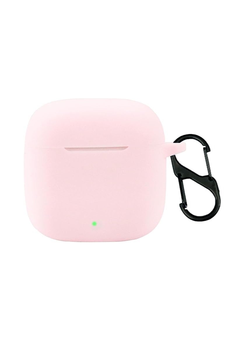 Silicone Protective Case for Huawei FreeBuds SE 2 with Anti-Lost Keychain Ring (Pink)