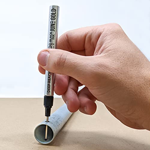 June Gold 2 Blue Deep Reach Markers, 2 Ink Refill Bottles, 2 Tip Replacements, 30 mm Reach & 2 mm Felt Tip - Image 4