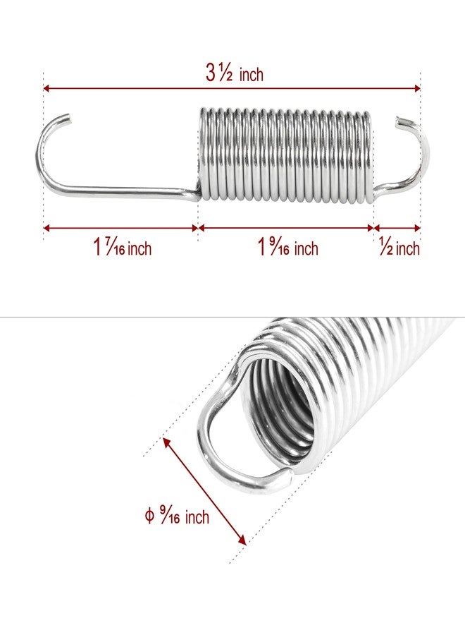 yaaqoo 3-1/2 inch Overall Length Recliner Sofa Chair Mechanism Tension Springs Replacement Parts Long Neck Hook [Pack of 4] - Image 2
