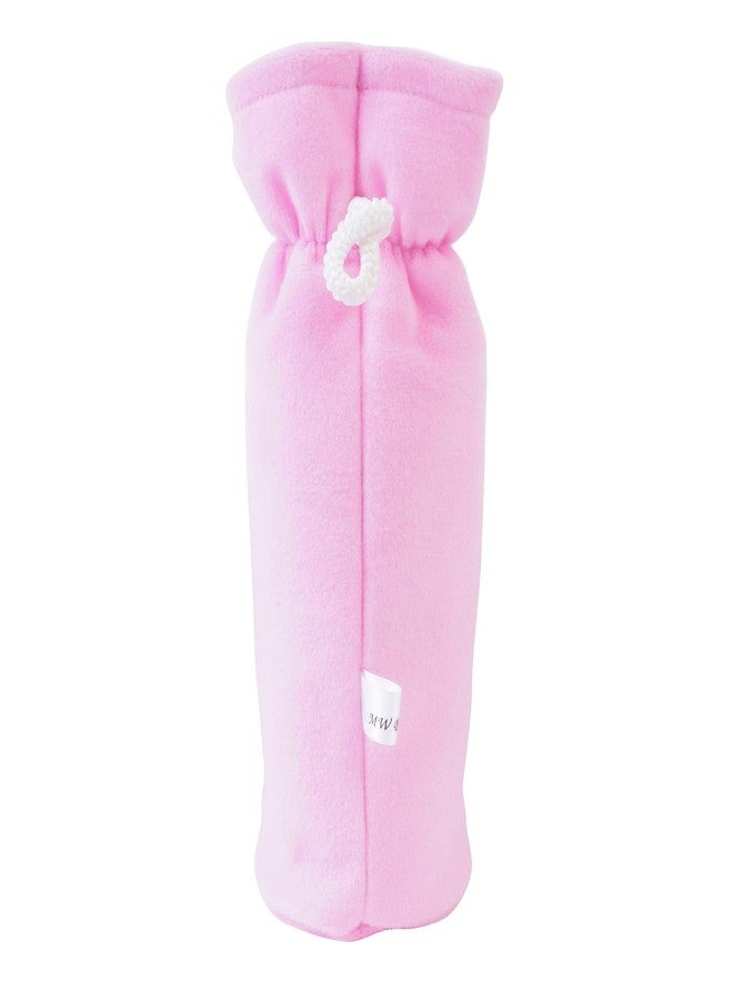 MW PRINTS Soft Plush Stretchable Baby Feeding Bottle Cover with Easy to Hold Strap |Suitable for 120ml-250ml Baby Feeding Bottle Cover Pack of 2 (Orange & Baby Pink) - Image 5
