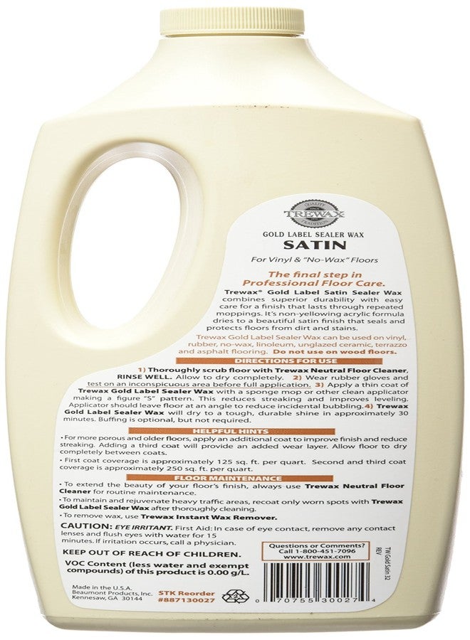 Trewax Professional Gold Label Sealer, Satin, 32-Fluid Ounce - Image 2