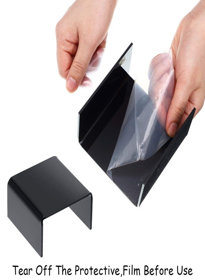 تشوانغ دي مجموعة من قطعتين من حوامل العرض الأكريليكية من تشوانغدي، حامل منتجات، رف عرض مجوهرات، تجهيزات عرض للحلويات والكب كيك والحلوى وحامل مجسمات الحركة (أسود) - Image 3