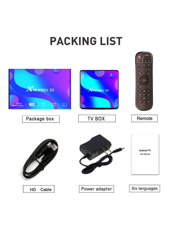NIBEMINENT X88 Pro 10 Smart TV Box V7611UK-16G Black/Blue/Pink  - Image 5