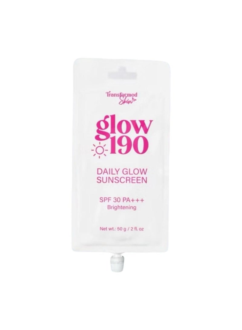 Transformed Skin glow 190 daily glow sunscreen spf30 pa+++ brightening 50g