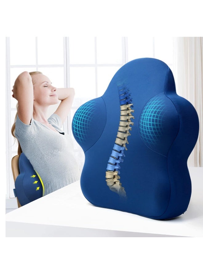 Ergonomic Memory Foam Lumbar Support Cushion for Back Pain Relief with Adjustable Strap for Office Chair, Car, Computer, and Gaming Chair - Image 1