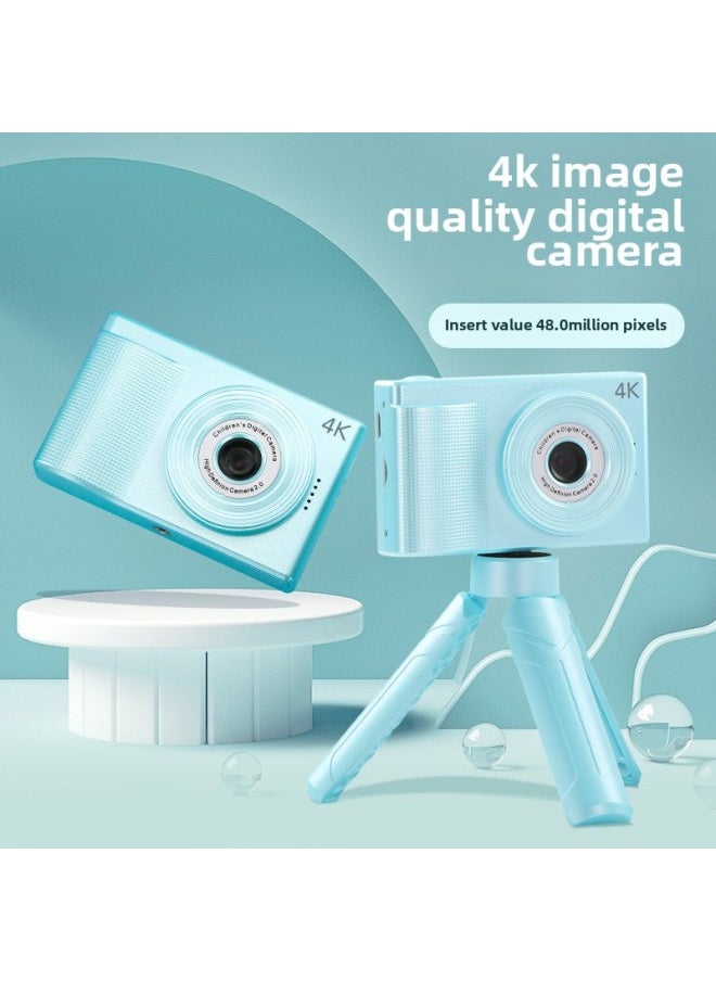 Generic 2.4 Inch Digital Camera HD Battery Life Mini Retro Ccd Camera Camera Students Mobile Phone-Body Color:Silver (without Stand)  - Image 2