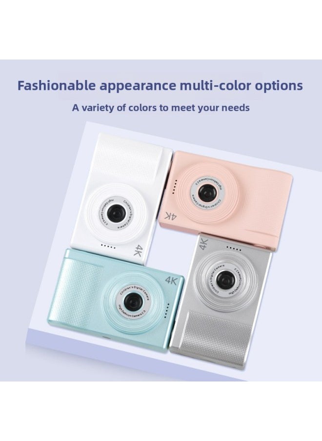 Generic 2.4 Inch Digital Camera HD Battery Life Mini Retro Ccd Camera Camera Students Mobile Phone-Body Color:Silver (without Stand)  - Image 3
