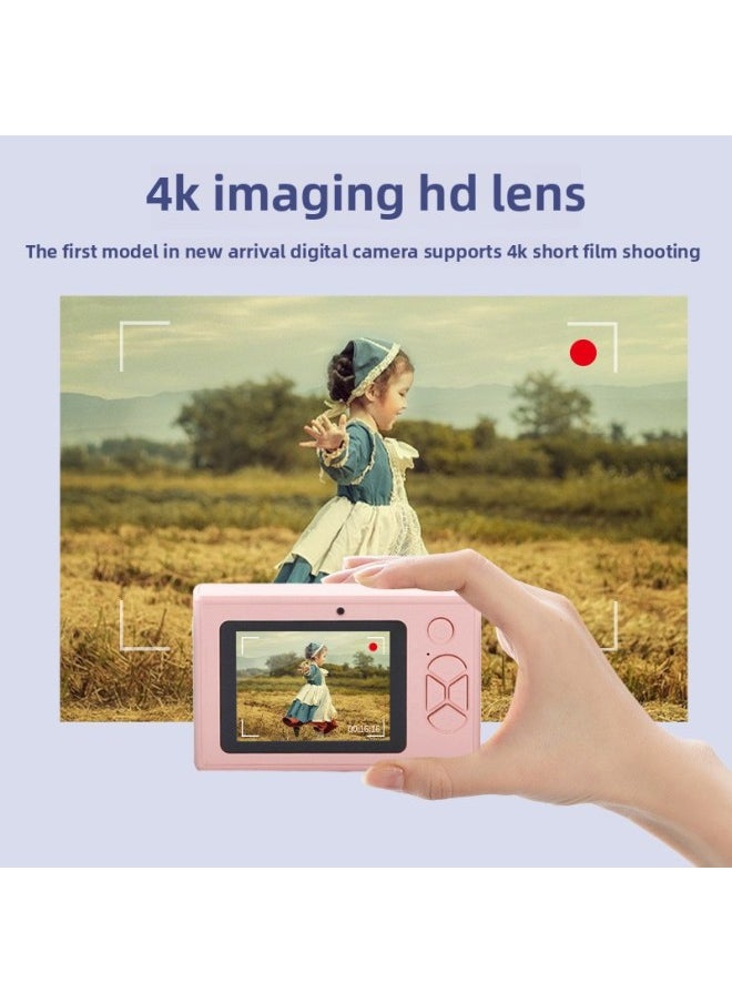 Generic 2.4 Inch Digital Camera HD Battery Life Mini Retro Ccd Camera Camera Students Mobile Phone-Body Color:Silver (without Stand)  - Image 4