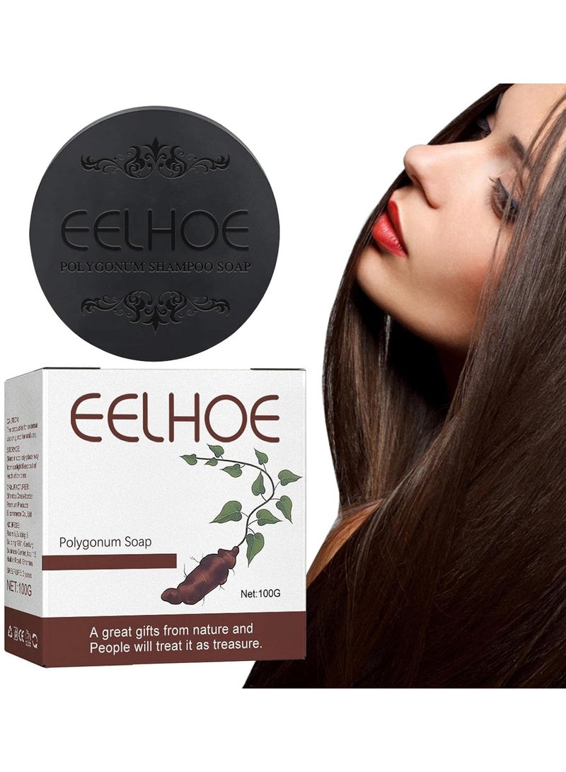 EELHOE Polygonum Shampoo Bar for Hair Growth - Nourishing Hair Darkening Soap with Natural Herbal Extracts, Revitalizing Formula, 1pc - Image 3
