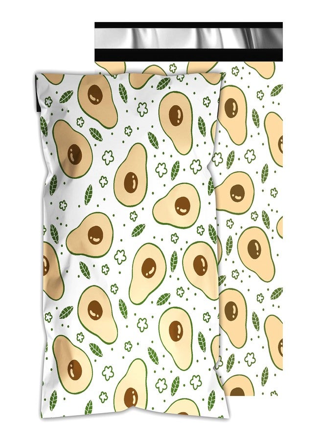 Vapulcio Poly Mailers 10x13 Inch 25 Pcs - Avocado printed Shipping Bags, 2.4mil Thickness, Waterproof and Tear Resistant Mailing Envelopes, Self-Sealing Packaging Bags for Small Business - Image 1