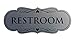 All Quality All Quality Designer Restroom Sign - Silver - Small  - Image 2