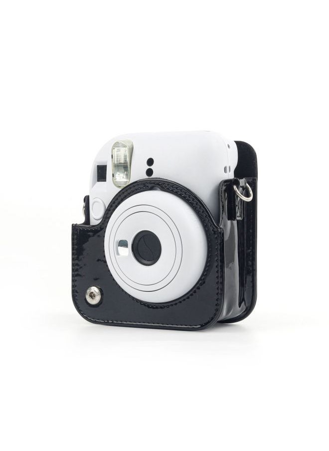 Generic Polaroid Mini 12 Solid Color Mirror Camera Bag Digital Camera Fitted Storage Protective Bag Crossbody Bag-Color:Black Mirror (opp Bag)  - Image 3