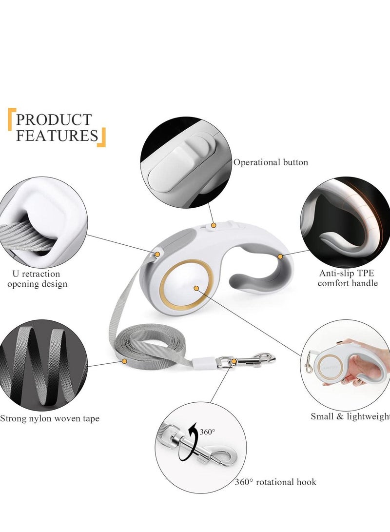 KASTWAVE Retractable Dog Leash Pet Walking Leash with Anti-Slip Handle for Small Medium Large Breed Dogs up to 50lbs 360°Tangle-Free - Image 4